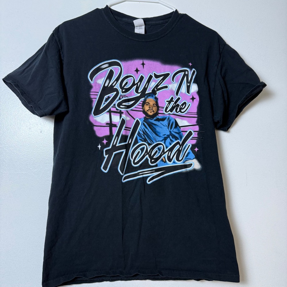 Boyz n the Hood Ice Cube Graphic T Shirt Black Fruit of the Loom Unisex M